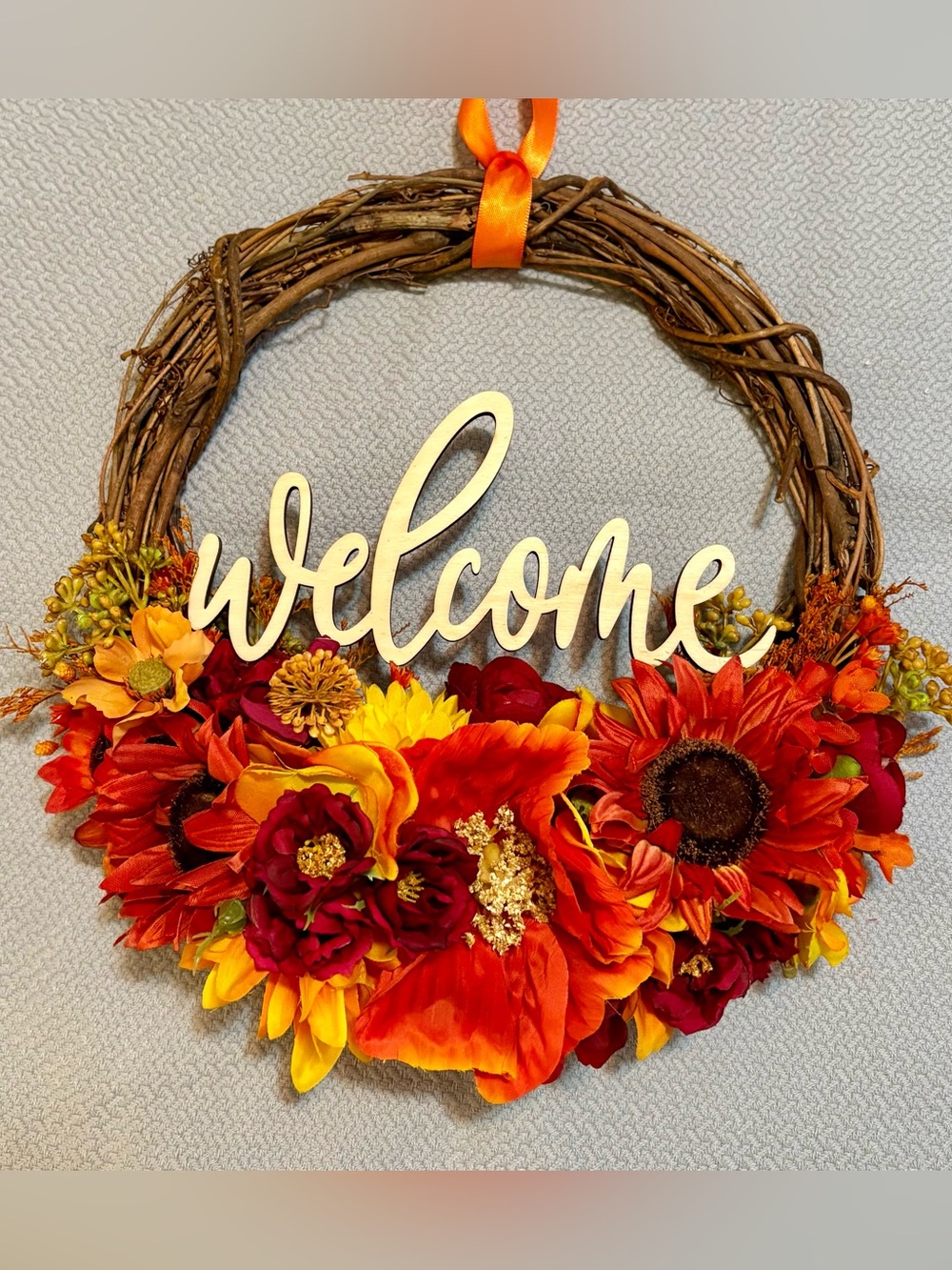 Fall welcome wreath